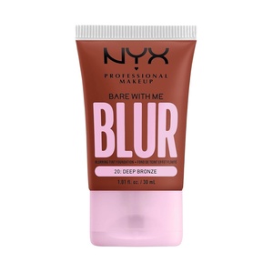 NYX PROFESSIONAL MAKEUP Bare With Me Blur Skin Tint Foundation Make Up with Matcha, Glycerin & Niacinamide – Golden(20 Deep Bronze)