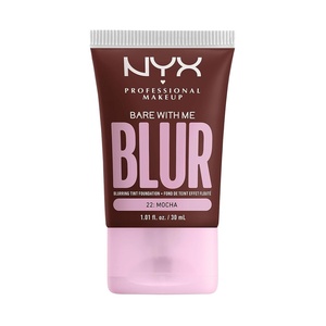 NYX PROFESSIONAL MAKEUP Bare With Me Blur Skin Tint Foundation Make Up with Matcha, Glycerin & Niacinamide – Golden(22 Mocha)