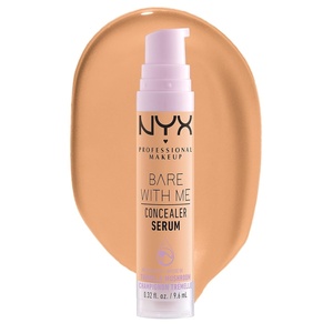 NYX PROFESSIONAL MAKEUP Bare With Me Concealer Serum, Concealer Makeup For Up To 24Hr Hydration – Light(06 Tan)
