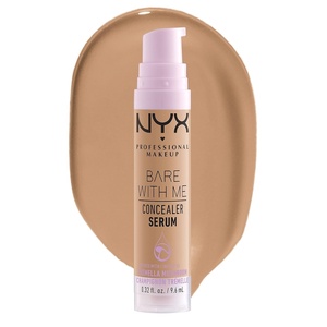 NYX PROFESSIONAL MAKEUP Bare With Me Concealer Serum, Concealer Makeup For Up To 24Hr Hydration – Light(07 Medium)