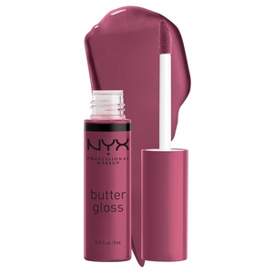 NYX PROFESSIONAL MAKEUP Butter Gloss Brown Sugar, Non-Sticky Lip Gloss – Pack Of 3 (Sugar High, Spiked Toffee, Butterscotch)(41 Cranberry Pie)