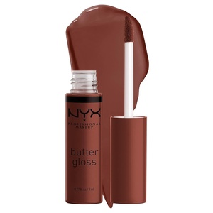 NYX PROFESSIONAL MAKEUP Butter Gloss Brown Sugar, Non-Sticky Lip Gloss – Pack Of 3 (Sugar High, Spiked Toffee, Butterscotch)(51 Brownie Drip)