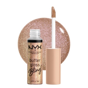 NYX PROFESSIONAL MAKEUP Butter Gloss Brown Sugar, Non-Sticky Lip Gloss – Pack Of 3 (Sugar High, Spiked Toffee, Butterscotch)(Bring The Bling (Shimmer))