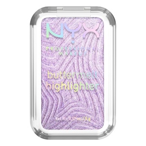 NYX PROFESSIONAL MAKEUP Buttermelt Highlighter, Powder Highlighter Makeup, With Up to 12H Wear and High Impact Glow – 40 No 1 Butta (Holographic Lavender)(No 1 Butta)