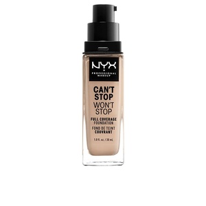 NYX PROFESSIONAL MAKEUP Can’t Stop Won’t Stop Foundation, 24h Full Coverage Matte Finish – Vanilla(02 ALABASTER)