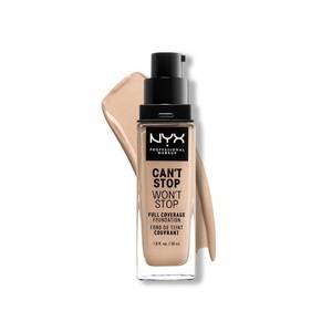 NYX PROFESSIONAL MAKEUP Can’t Stop Won’t Stop Foundation, 24h Full Coverage Matte Finish – Vanilla(04 LIGHT IVORY)