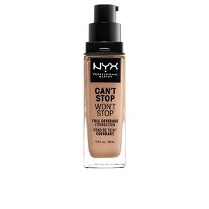 NYX PROFESSIONAL MAKEUP Can’t Stop Won’t Stop Foundation, 24h Full Coverage Matte Finish – Vanilla(10.5 MEDIUM BUFF)