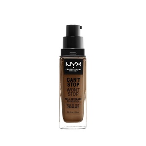 NYX PROFESSIONAL MAKEUP Can’t Stop Won’t Stop Foundation, 24h Full Coverage Matte Finish – Vanilla(17 CAPPUCCINO)