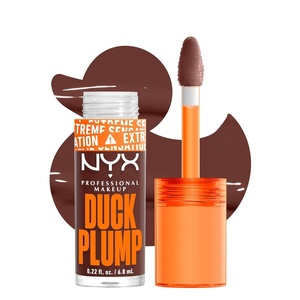 NYX PROFESSIONAL MAKEUP Duck Plump High Pigment Lip Gloss, Lip Plumper Gloss with Spicy Ginger – Clearly Spicy(15 Twice the Spice)