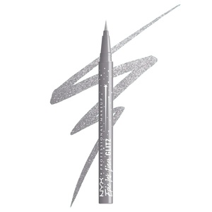 NYX PROFESSIONAL MAKEUP Epic Ink Glitz Liner, Waterproof Metallic Liquid Eyeliner with Vegan Formula – Tapered Twinkle (Shimmer Teal Blue)(04 Flashy Flare)