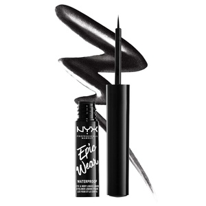 NYX PROFESSIONAL MAKEUP Epic Wear Metallic Liquid Liner, Long-Lasting Waterproof Eyeliner – Black Metal(Black Metal)