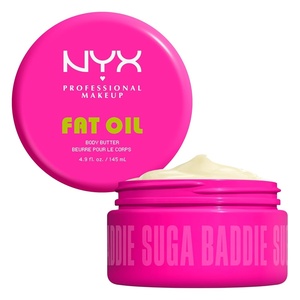 NYX PROFESSIONAL MAKEUP Fat Oil Body Butter in Suga Baddie, Vanilla Scented Body Cream with Avocado Oil and Shea Butter for 24 HR Hydration, Fast Absorbing, Whipped Formula, Vegan & Cruelty-Free(Vanilla)