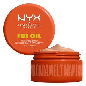 NYX PROFESSIONAL MAKEUP Fat Oil Body Butter in Suga Baddie, Vanilla Scented Body Cream with Avocado Oil and Shea Butter for 24 HR Hydration, Fast Absorbing, Whipped Formula, Vegan & Cruelty-Free(Caramelt Mami)