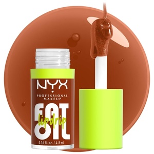 NYX PROFESSIONAL MAKEUP Fat Oil Lip Drip, Moisturizing Lip Oil Gloss, Vegan Tinted Formula, Up to 12 HR Hydration – Newsfeed (Rose Nude)(07 Scrollin’)