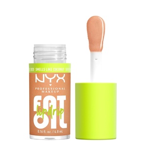 NYX PROFESSIONAL MAKEUP Fat Oil Lip Drip, Moisturizing Lip Oil Gloss, Vegan Tinted Formula, Up to 12 HR Hydration – Newsfeed (Rose Nude)(Coconut Cutie)