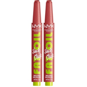 NYX PROFESSIONAL MAKEUP Fat Oil Slick Click, Lightweight, Buildable, Pigmented Vegan Lip Balm – Link In My Bio(03 NO NECESITA FILTRO)