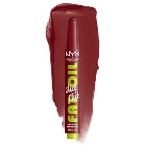 NYX PROFESSIONAL MAKEUP Fat Oil Slick Click, Lightweight, Buildable, Pigmented Vegan Lip Balm – Link In My Bio(11 IN A MOOD)
