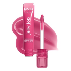 NYX PROFESSIONAL MAKEUP Jelly Job Lip Gloss, Lip Tint Gloss with Full-Bodied, Smoothing, and Hyper-Glossy Shine – Jelly Squeeze (Peach Pearl Shimmer)(09 Jelly Jammin’)