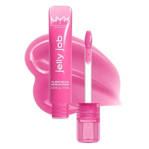 NYX PROFESSIONAL MAKEUP Jelly Job Lip Gloss, Lip Tint Gloss with Full-Bodied, Smoothing, and Hyper-Glossy Shine – Jelly Squeeze (Peach Pearl Shimmer)(11 Jelly Icing)