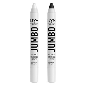 NYX PROFESSIONAL MAKEUP Jumbo Eye Pencil, Blendable Eyeshadow Stick & Eyeliner Pencil – Milk (White)(Milk & Black Bean (White and Black))