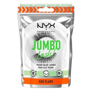 NYX PROFESSIONAL MAKEUP Jumbo Lash! Vegan False Eyelashes, Up to 12HR Wear, Reusable Fake Lashes – Wispy Flutter(Ego Flare)