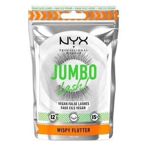 NYX PROFESSIONAL MAKEUP Jumbo Lash! Vegan False Eyelashes, Up to 12HR Wear, Reusable Fake Lashes – Wispy Flutter(Wispy Flutter)