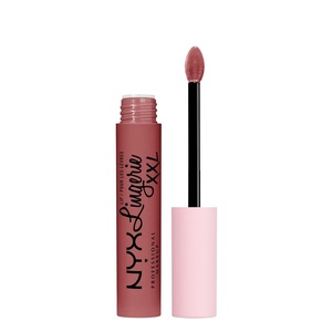 NYX PROFESSIONAL MAKEUP Lip Lingerie XXL Matte Liquid Lipstick – Naughty Noir (Black)(05 Strip’d Down)