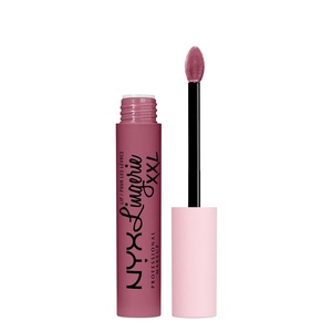 NYX PROFESSIONAL MAKEUP Lip Lingerie XXL Matte Liquid Lipstick – Naughty Noir (Black)(16 Unlaced)