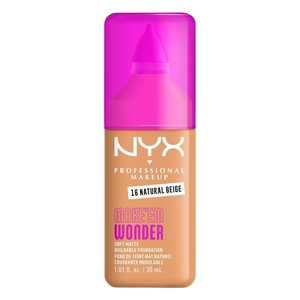 NYX PROFESSIONAL MAKEUP Make ‘Em Wonder Liquid Foundation, 24HR Foundation Makeup With A Soft Matte Finish, Buildable Full Coverage – 15 Buff(16 Natural Beige)