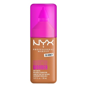NYX PROFESSIONAL MAKEUP Make ‘Em Wonder Liquid Foundation, 24HR Foundation Makeup With A Soft Matte Finish, Buildable Full Coverage – 15 Buff(26 Honey)