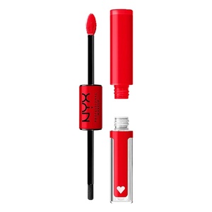 NYX PROFESSIONAL MAKEUP Shine Loud, Long-Lasting Liquid Lipstick with Clear Lip Gloss – Magic Maker (Dusty Nude Mauve)(17 Rebel In Red)