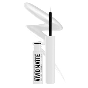 NYX PROFESSIONAL MAKEUP Vivid Matte Liquid Liner, Smear-Resistant Eyeliner with Precise Tip – Black(02 White)